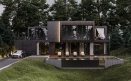 "Black house in the woods" บ้านสีดำ