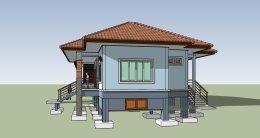 รีวิวแบบบ้านเกษตรท่ากูบชั้นเดียวยกพื้นสูง Draft-001