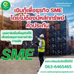 เงินกู้เพื่อธุรกิจ SME โดยไม่ต้องมีหลักทรัพย์ค้ำประกัน