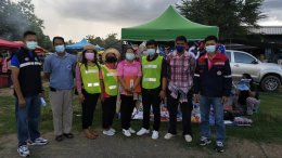 ตรวจประเมินร้านค้าตลาดนัดตามมาตราการ การป้องกันควบคุม ประชาสัมพันธ์การแพร่ระบาดโรคโควิด 19
