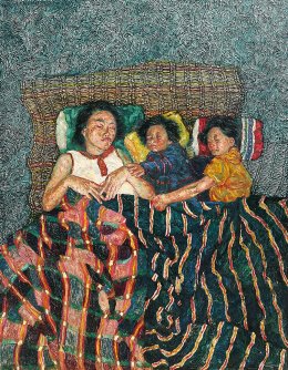 Family's Hug, 180x140 c.m., oil on canvas, 2015