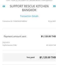 1 BANGKOK PARADISE T-SHIRTS = 12 MEALS FOR THOSE IN NEED 