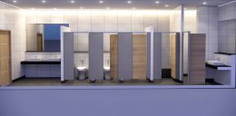 บริการออกแบบ 2D-3D : ห้องน้ำ คอนโดมิเนียม