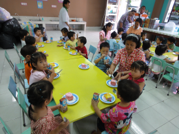 กิจกรรมเพื่อสังคมของบริษัท 0008 เลี้ยงอาหารเด็กกำพร้า เด็กอ่อนพญาไท วันที่ 17-2-54