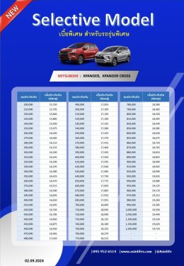 ประกันภัยรถยนต์ ประเภท 1 Selective Model