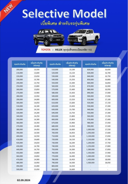 ประกันภัยรถยนต์ ประเภท 1 Selective Model