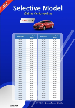 ประกันภัยรถยนต์ ประเภท 1 Selective Model