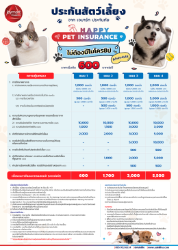 ประกันภัยสัตว์เลี้ยง Jmart  Pet Insurance