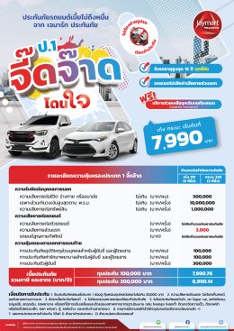 ประกันภัยรถยนต์ ประเภท 1 จี๊ดจ๊าด