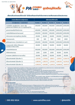 ประกันภัยอุบัติเหตุ Roojai PA Combo Save