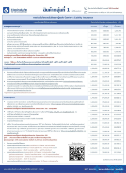 ประกันภัยความรับผิดของผู้ขนส่ง Carrier's Liability Insurance