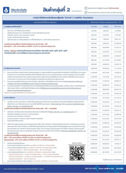 ประกันภัยความรับผิดของผู้ขนส่ง Carrier's Liability Insurance