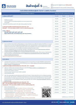 ประกันภัยความรับผิดของผู้ขนส่ง Carrier's Liability Insurance