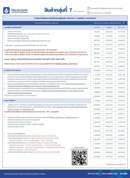 ประกันภัยความรับผิดของผู้ขนส่ง Carrier's Liability Insurance