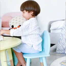 โต๊ะกิจกรรมทรงกรมสำหรับเด็ก Macaron Table & Chairs