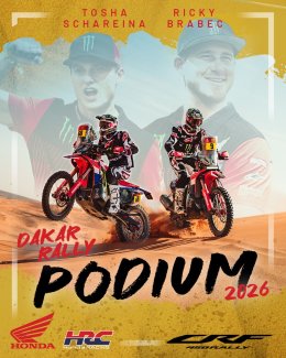 ฮอนด้าคว้าดับเบิ้ลโพเดียมสเตจสุดท้าย แรลลี่ดาร์กาสนามแรกที่ซาอุฯ ริกกี้ บราเบค บิด Honda CRF450 RALLY ขับเคี่ยวอย่างเข้มข้นในเกมส์ประวัติศาสตร์โลก