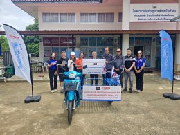 ไทยยามาฮ่า ร่วมสนับสนุนการปฏิบัติงานด้านสาธารณสุข มอบรถจักรยานยนต์ยามาฮ่าฟินน์ พร้อมพ่วงข้าง แก่โรงพยาบาลส่งเสริมสุขภาพตำบลชำเม็ง จังหวัดศรีสะเกษ