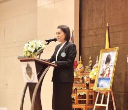 อุปนายกสมาคม พตส. กล่าวต้อนรับผู้เข้าอบรมหลักสูตรการพัฒนาผู้นำทางการเมืองในระบอบประชาธิปไตย รุ่นที่ 2 (พนต.2)