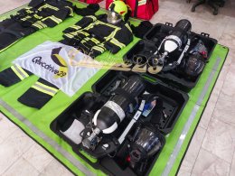 ผลงานส่งมอบ ชุดดับเพลิงภายในอาคารครบชุด (Fire Suit Set)  พร้อมชุดเครื่องช่วยหายใจแบบสะพายหลัง (SCBA) มาตรฐาน EN