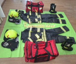 ผลงานการส่งมอบ ชุดดับเพลิงภายในอาคารครบชุด (Fire Suit Set) ได้รับใบรับรองมาตรฐาน ENทั้งชุด