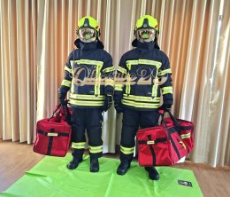 ผลงานการส่งมอบ ชุดดับเพลิงภายในอาคารครบชุด (Fire Suit Set) ได้รับใบรับรองมาตรฐาน ENทั้งชุด
