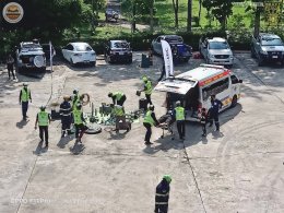 ภาพบรรยากาศวันสุดท้ายในการจำลองสถานการณ์จริง