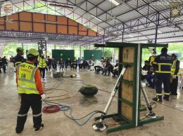ประมวลภาพงานฝึกโครงการเพื่อป้องกันและบรรเทาสาธารณภัยอุบัติภัยต่างๆ วันที่ 2