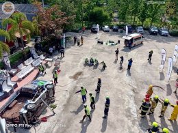 ภาพบรรยากาศวันสุดท้ายในการจำลองสถานการณ์จริง