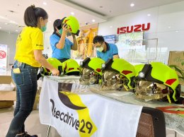 ผลงานส่งมอบหมวกดับเพลิง