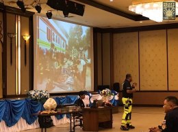บรรยากาศการฝึกกู้ภัย Vehicle Rescue & Extrication ในโครงการ  อบรมพัฒนาบุคลากรด้านการป้องกันเเละบรรเทาสาธารณภัย วันที่ 19 มกราคม ปี 2566