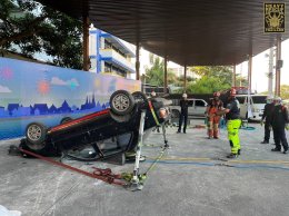 บรรยากาศการฝึกกู้ภัย Vehicle Rescue & Extrication ในโครงการ  อบรมพัฒนาบุคลากรด้านการป้องกันเเละบรรเทาสาธารณภัย วันที่ 19 มกราคม ปี 2566