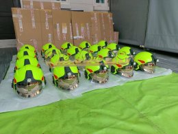 ผลงานส่งมอบหมวกดับเพลิง