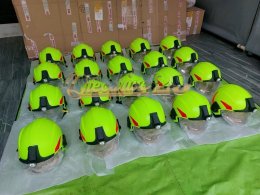 ผลงานส่งมอบหมวกดับเพลิง