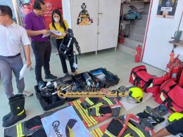 ผลงานส่งมอบชุดดับเพลิง TEXPORT FIRE EXPLORER เนื้อผ้า IB-TEX ครบชุด 