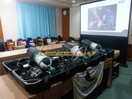 ผลงานส่งมอบ ชุดเครื่องช่วยในการหายใจแบบสะพายหลัง (SCBA)