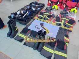 ผลงานส่งมอบชุดดับเพลิง TEXPORT FIRE EXPLORER เนื้อผ้า IB-TEX ครบชุด 