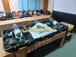 ผลงานส่งมอบ ชุดเครื่องช่วยในการหายใจแบบสะพายหลัง (SCBA)