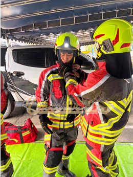 ผลงานการส่งมอบ ชุดดับเพลิงภายในอาคารครบชุด (Fire Suit Set) มาตรฐาน EN