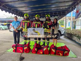 ผลงานการส่งมอบ ชุดดับเพลิงภายในอาคารครบชุด (Fire Suit Set) มาตรฐาน EN