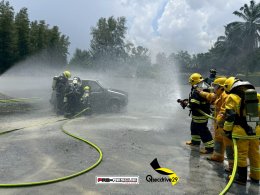 ประมวลภาพงานฝึกอบรม Electric Vehicle Fire EV ณ องค์การบริหารส่วนตำบลเชิงทะเล จ.ภูเก็ต