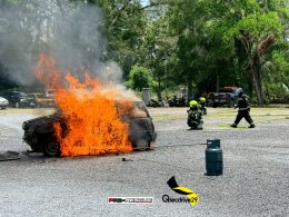 ประมวลภาพงานฝึกอบรม Electric Vehicle Fire EV ณ องค์การบริหารส่วนตำบลเชิงทะเล จ.ภูเก็ต