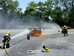 ประมวลภาพงานฝึกอบรม Electric Vehicle Fire EV ณ องค์การบริหารส่วนตำบลเชิงทะเล จ.ภูเก็ต