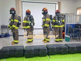ผลงานการส่งมอบครั้งนี้ ชุดเครื่องช่วยหายใจแบบสะพายหลัง (SCBA)