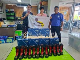 ผลงานการส่งมอบ รองเท้าหนังดับเพลิงภายในอาคาร ยี่ห้อ HAIX