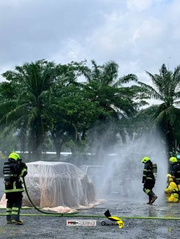 ประมวลภาพงานฝึกอบรม Electric Vehicle Fire EV ณ องค์การบริหารส่วนตำบลเชิงทะเล จ.ภูเก็ต