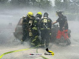 ประมวลภาพงานฝึกอบรม Electric Vehicle Fire EV ณ องค์การบริหารส่วนตำบลเชิงทะเล จ.ภูเก็ต