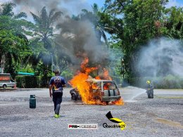 ประมวลภาพงานฝึกอบรม Electric Vehicle Fire EV ณ องค์การบริหารส่วนตำบลเชิงทะเล จ.ภูเก็ต