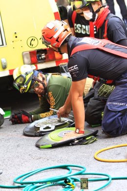 ภาพบรรยากาศงานภาคสนาม Heavy Rescue Training ณ สถานีดับเพลิงและกู้ภัยลาดยาว