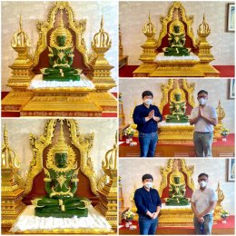 พระแก้วมรกต จำลอง เปลี่ยนเครื่องทรงได้ ขนาดเท่าคนจริง  หน้าตัก 30 นิ้ว จาก บุญทองรัตนะ