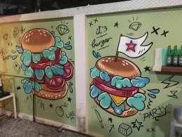 "It's Burger" Wall Painting